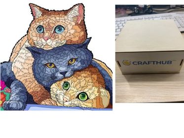 Animal Puzzle Craft Hub A3 Size (Option: 14 Style-A3 wooden box)
