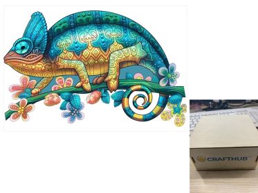 Animal Puzzle Craft Hub A3 Size (Option: 3 Style-A3 wooden box)