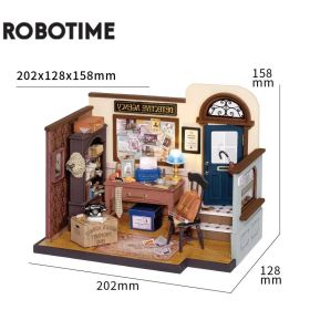 Robotime DIY Doll House With Furniture Children Green Miniature Dollhouse Wooden Kits Assemble Toy Xmas Brithday Gifts (Option: DG157)