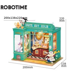 Robotime DIY Doll House With Furniture Children Green Miniature Dollhouse Wooden Kits Assemble Toy Xmas Brithday Gifts (Option: DG156)