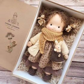 Handmade Plush Doll Golden Curly Girl Finished Product (Option: G)
