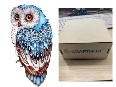 Animal Puzzle Craft Hub A3 Size (Option: 8 Style-A3 wooden box)