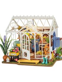 Robotime DIY Doll House With Furniture Children Green Miniature Dollhouse Wooden Kits Assemble Toy Xmas Brithday Gifts (Option: DG163)
