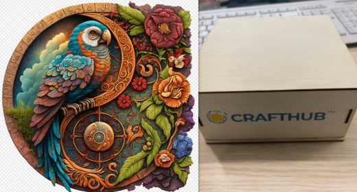 Animal Puzzle Craft Hub A3 Size (Option: 45style-A3 wooden box)