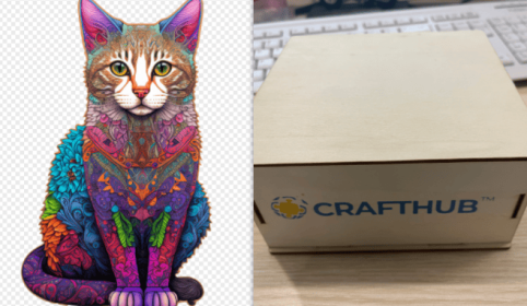 Animal Puzzle Craft Hub A3 Size (Option: 41style-A3 wooden box)