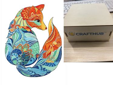 Animal Puzzle Craft Hub A3 Size (Option: 9 Style-A3 wooden box)