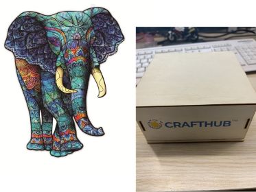 Animal Puzzle Craft Hub A3 Size (Option: 6 Style-A3 wooden box)