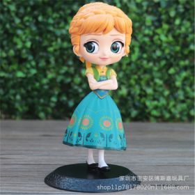 Disney's Hand-Made Frozen Princess Aisha Ann Kawaii Big Eyes Princess Variety Little Beauty Character Action Figure (Color: B, size: 10cm or more)
