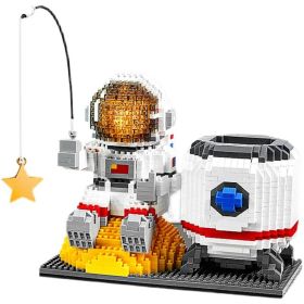 Disney Series Building Blocks Pen Holder Doll Stitch Winnie The Pooh Cute Cartoon Image DIY Puzzle Assembling Toy Children Gift (Color: 6903, size: With box)