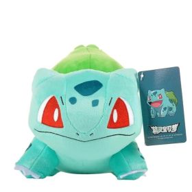 New Cartoon Pokemon Plush Toy Charmander Squirtle Bulbasaur Plush Doll Eevee Mewtwo Jigglypuff Snorlax Plush Toy Children's Gift (Color: Bulbasaur 18cm)