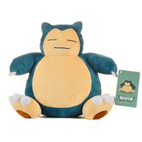 New Cartoon Pokemon Plush Toy Charmander Squirtle Bulbasaur Plush Doll Eevee Mewtwo Jigglypuff Snorlax Plush Toy Children's Gift (Color: Snorlax 24cm)