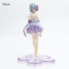 Brand New Anime Rem: A Life In Another World From Scratch Rem Wedding Dress Crystal Girl Doll PVC Movable Doll Collectible Toy (Color: tian shi leimu)