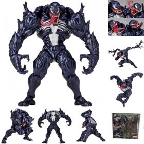 Marvel Revoltech Anime Toy Carnage Deadpool Spider-Man Gwen Stacy Venom Wolverine Magneto Captain America Action Figure Toy (Color: du ye)