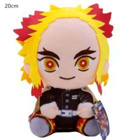 20 Cm Demon Slayer's Blade Plush Toy Kimetsu No Yaiba Kamado Tanjirou Tomioka Giyuu Agatsuma Zenitsu Douma Sabito Plush Doll (Color: Rengoku Kyoujurou, Height: 20CM)