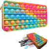 Pop Pencil Case, Fidget Pencil Pen Case Simple Sensory Silicone Bubble Toy, Stationery Storage Bag Decompression Toy For Kids, School Season Gifts