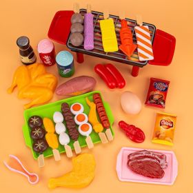 Baby Simulation BBQ Pretend Play Kitchen Kid Toy Cookware Cooking Food Barbecue Role Play DIY Educational Gifts for Children ZLL (Color: 004)