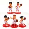 5pcs/pack 2.3inch/6cm White/Red Manga Action Figure Toys; Basketball Anime Figures