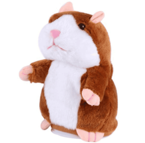 Talking Plush Animal Hamster Repeats Electronic Pets Toy for Baby Kids (Color: Brown)