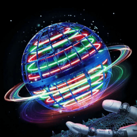 Flying Orb Ball Toy; Magic Hand Controlled Spinner Mini Drone; Fly Orb With 360° Rotating Spinning LED Light Christmas Or New Year Gifts (Color: Blue)