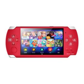 X6 4.0 Inch Handheld Video Game Console Dual Joystick Mini Portable Game Console Built-in 1500 Classic Free Games Support TV PC (Ships From: China, Color: Red)