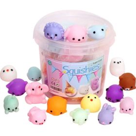Barrel Squishies Soft Rubber Decompression Toy; Gifts For Students Kids Toddlers (Capacity: 12pcs/barrel)