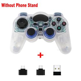 2.4 G Controller Gamepad Android Wireless Joystick Joypad with OTG Converter For PS3/Smart Phone For Tablet PC Smart TV Box (Ships From: China, Color: White)
