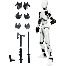 MerryXD Titan 13 Action Figure, Lucky 13 Action Figure T13 Action Figure (Color: White)