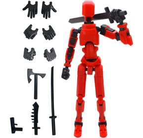 MerryXD Titan 13 Action Figure, Lucky 13 Action Figure T13 Action Figure (Color: Red)