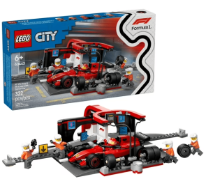 LEGO City F1 Pit Stop & Pit Crew with Ferrari Car Toy - Model Race Car Toy Building Playset for Kids, Boys and Girls (flex320561ENT: LEGO City F1 Pit Stop & Pit)