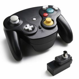 Wireless Game Controller With Adapter For Original Gamecube Retro Classic GC NGC (Option: Black)