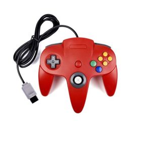 New Wired Controller Joystick Compatible With Nintendo 64 N64 Video Game Console (Color: Red)