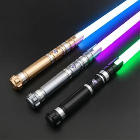 TXQ SABER Force Heavy Dueling RGB / Neo Pixel Motion Control Lightsaber Infinite Colour Change Premium aluminium handle Jedi Sword Kids Toys (Color: TSK-E05-Black, version: Premium RGB)