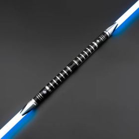 TXQ SABER Heavy Dueling RGB / Neo Pixel Smooth Lightsaber Colors Changing Metal Hilt Lock up Blaster Laser Jedi Sword Kids Toys (Color: TSK-E37-Silver(2pc), version: Premium RGB)