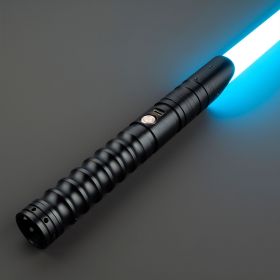 LGT Saberstudio Force Heavy Dueling Double Bladed Light Saber Sensitive Smooth Swing Infinite Color Changing with 34 Sound Fonts (Color: Black, version: XRGB)