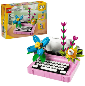 LEGO Creator 3 in 1 Typewriter with Flowers - Building Toy with 3 Building Options, Typewriter, Flowerpot with Pen & Notebook (Flex69314ENT: LEGO Creator 3 in 1 Typewriter)