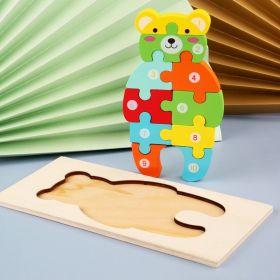 Children's Cartoon Number Animal Puzzle (Color: Little bear)