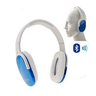 Easy Listening comfy Bluetooth Headphones ; MP3 Player & FM Radio (Color: Blue)