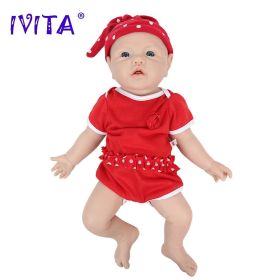 IVITA WG1526 16.92 inch 2.69kg Full Body Silicone Reborn Baby Doll Realistic Girl Dolls Unpainted DIY Blank Baby Children Toys (Color: Unpainted Unfinished, size: 43cm (16.92 inch))