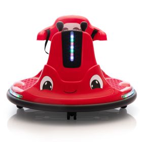 12V Snail-Shaped Kids Electric Bumper Car with Remote Control, Ride On Car with LED Lights, Music, 360 Degree Rotate, Toddler Race Toys, 3-8 Years Old (Color: as Pic)