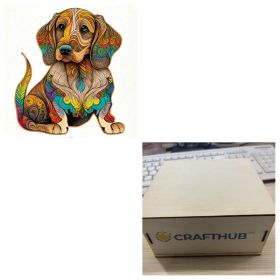 Animal Puzzle Craft Hub A3 Size (Option: 40style-A3 wooden box)
