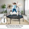 40 Inch Foldable Fitness Rebounder with Resistance Bands Adjustable Home