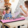 61 Keys Digital Music Keyboard Electric Piano Electronic Musical Instrument Kids Learning Keyboard with Microphone for 3-12 Year Old Kids Girls Boys