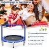 36 Inch Kids Trampoline Mini Rebounder with Full Covered Handrail