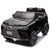 Licensed LEXUS LX600 24V Two-seater XXL Kids Ride On Car W/Parents Control,Seat width 20 inches,2WD,Four-wheel suspension,Bluetooth,MP3,Music