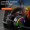 Wired Overhead Illuminated Headset Gaming Gaming RGB Illuminated with Microphone Headset