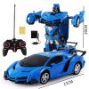 Remote Control Car; Transform Robot RC Car with One-Button Transforming 360 Degree Rotation Drifting; 1:18 Scale Police Car Ideal Xmas and Birthday Gi