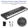 61 Keys Digital Music Keyboard Electric Piano Electronic Musical Instrument Kids Learning Keyboard with Microphone for 3-12 Year Old Kids Girls Boys