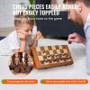 Portable Chess Checkers Game Set for Family Travel Gift