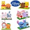 Disney Series Building Blocks Pen Holder Doll Stitch Winnie The Pooh Cute Cartoon Image DIY Puzzle Assembling Toy Children Gift
