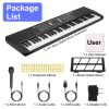 61 Keys Digital Music Keyboard Electric Piano Electronic Musical Instrument Kids Learning Keyboard with Microphone for 3-12 Year Old Kids Girls Boys